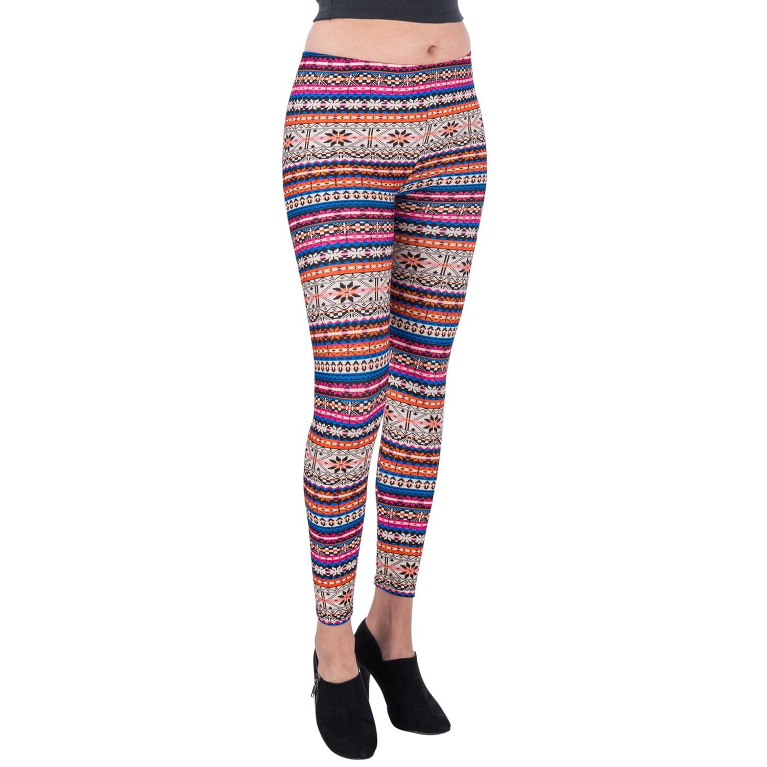 Women's Mid-Waist Full Length Stretchy Active Leggings For Workouts and Yoga
