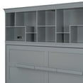 thumbnail image 5 of Harper & Bright Designs Queen Size Murphy Bed Wall Bed with Top Shelves & USB, Murphy Cabinet Bed Folding Wall Bed, Hidden Horizontal Murphy Bed for Guest Room, Gray, 5 of 14