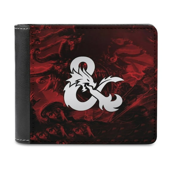 DND Dungeons And Dragons Wallet, Anime Leather Wallet Mens Wallets Manga Slim Durable Bifold Wallets