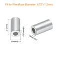 thumbnail image 2 of 200 Pcs Aluminum Crimping Loop Sleeves for 1/32" Diameter Wire Rope, Round Wire Rope Sleeve for Cable Line End, 2 of 6