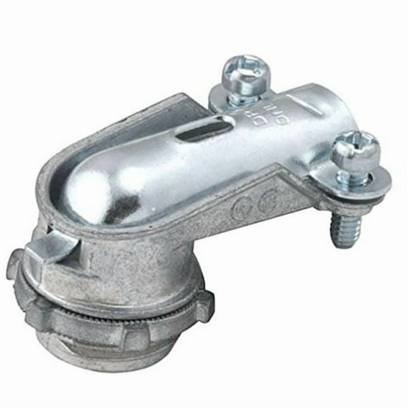 Hubbell-Raco 2693 AC/Flex Connector, 3/4", 90° - Zinc Die Cast - 10-Pack