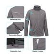 thumbnail image 3 of Little Donkey Andy Men's Softshell Jacket - Lightweight, Waterproof, Detachable Sleeves for Golf, Hiking, Cycling, and Running Gray 2XL, 3 of 7