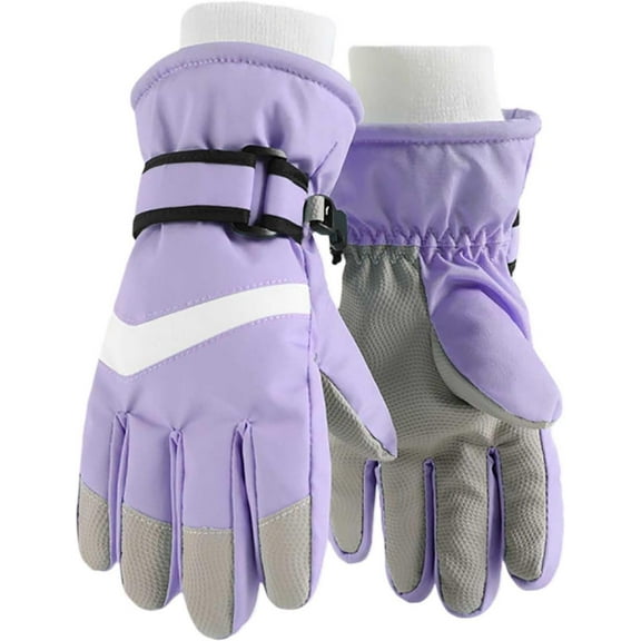 Janrevotw Kids Winter Gloves, Kids Cold Weather Insulated Outdoor Snow Ski Gloves For Snowboarding, Sledding, Waterproof Winter Warm Gloves For Boys Girls