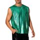 thumbnail image 4 of Camiseta sin mangas metálica Inspire Chic para hombres, chaleco brillante para fiestas y clubes, color verde M, 4 of 5