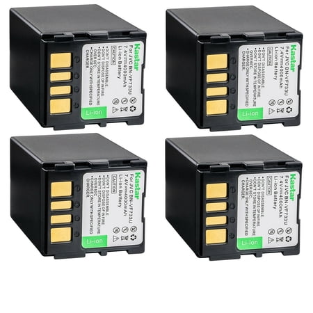 Kastar BN-VF733 Battery 4-Pack Replacement for JVC GZ-MG20AS GZ-MG20E GZ-MG20EK GZ-MG20EX GZ-MG20EY GZ-MG20EZ GZ-MG20U GZ-MG20US GZ-MG21 GZ-MG21AA GZ-MG21AC GZ-MG21AH GZ-MG21E GZ-MG21EK Camera