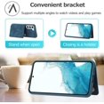 thumbnail image 5 of Phone Case for Samsung Galaxy S23 Plus S23+ 5G Wallet Cover with Screen Protector and Slim Credit Card Holder Stand Magnetic Cell Accessories S23plus 23S + S 23 23+ SM-S916U 6.6 inch Women Men Blue, 5 of 13