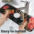 thumbnail image 6 of Sikiie Colorful Flower German Shepherd Splash Guard for Sink Faucet-1 PC Super Absorbent Fast Drying Mat Sink Gadgets-Splash Guard for Kitchen, Sink Mat, 6 of 7