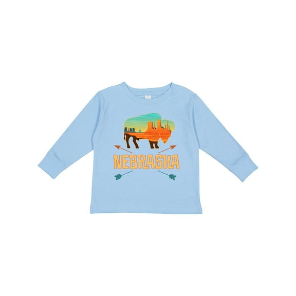 Inktastic Nebraska Vacation Buffalo Boys or Girls Long Sleeve Toddler T-Shirt