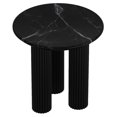 thumbnail image 3 of !nspire Mid-Century Modern Solid Wood & Marble Accent Table - Black, 3 of 6
