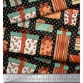 thumbnail image 3 of Soimoi Black Rayon Fabric Dot & Gift Box Party Decor Fabric Printed Yard 42 Inch Wide, 3 of 3