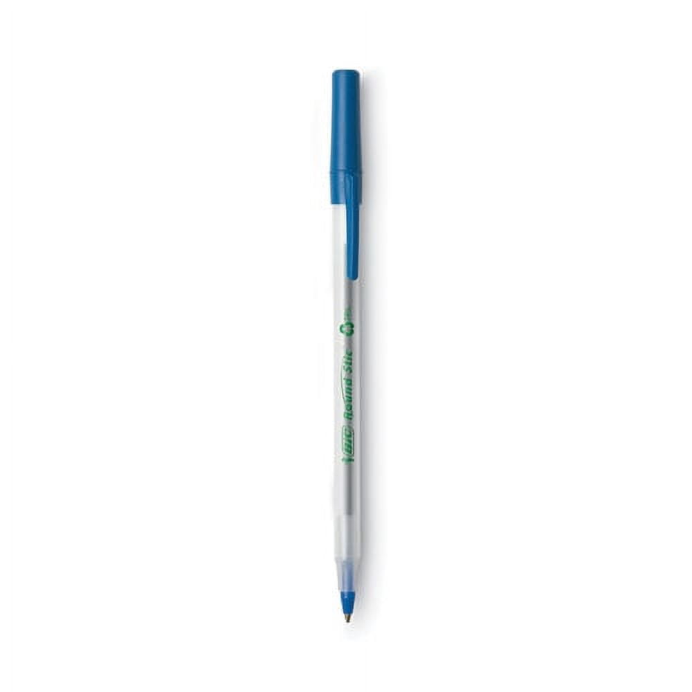 Ecolutions Round Stic Ballpoint Pen Value Pack, Stick, Medium 1 Mm, Blue Ink, Clear Barrel, 50/pack | Bundle of 5 Packs