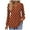 Brown, variant on Plebaso Women's V Neck Tunic Tops Casual Long Sleeve Flowy Tshirts Print Loose Dressy Blouses for Women