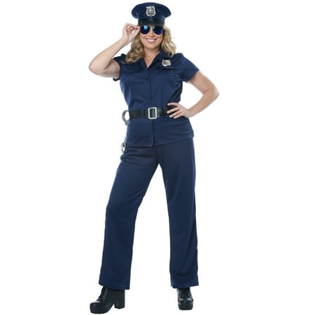 Classic Police Woman Plus Size Costume