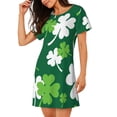 thumbnail image 2 of Bingfone Happy saint Patricks day Nightgowns for Women Sleep Shirts Short Sleeve Nightshirt Pullover Nightdress Soft Sleepwear, 2 of 6