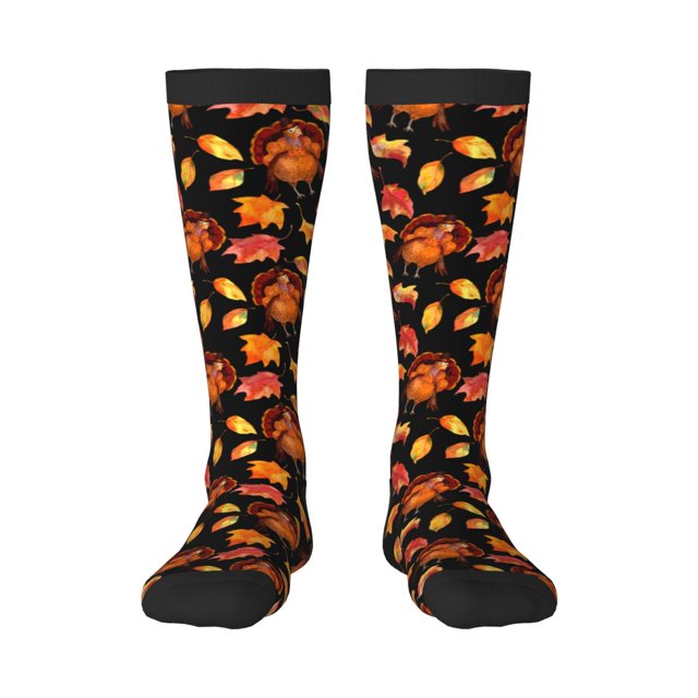 Balery Thanksgiving Turkey 1 Calcetines novedosos Calcetines deportivos Calcetines hasta la rodilla Calcetines de algodón Calcetines originales y geniales