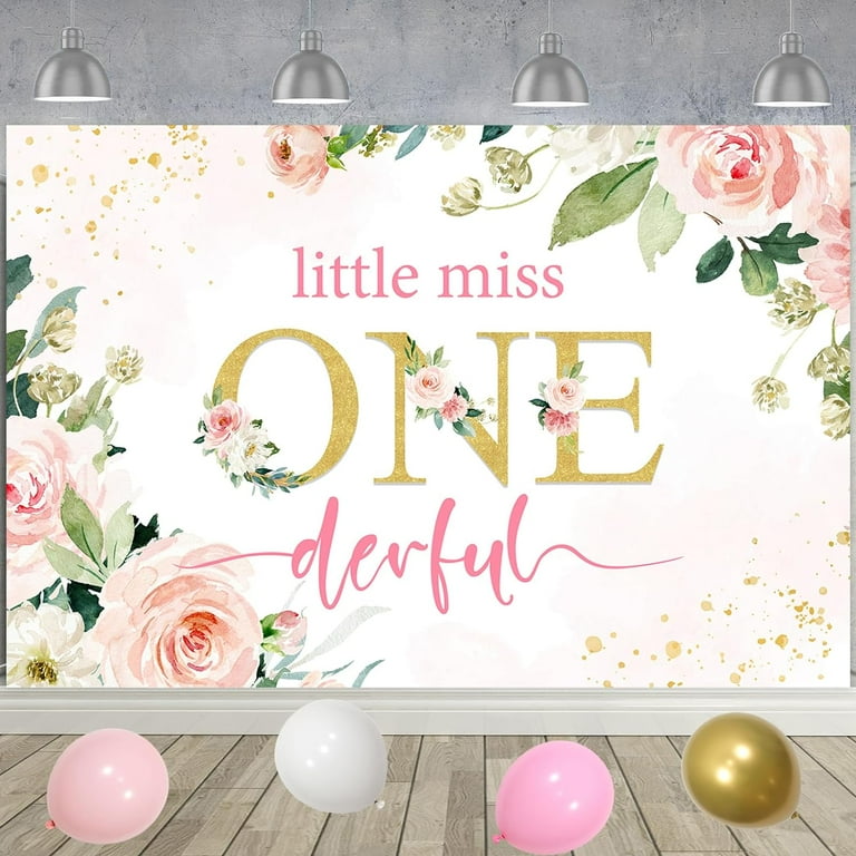 Little Miss Onederful - Decoración Para Tartas De Feliz Primer Cumpleaños, Saludos A 1 Año/Hello One, Suministros De Decoración De Fiesta De Primer Cumpleaños Para Niñas, Suministros De Decoración De