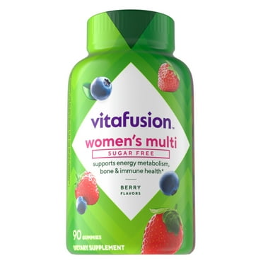Vitafusion Women’s Sugar Free Daily Multivitamin Supplement, Adult Gummy Vitamin for Energy, Bone & Immune Support*, 90 Count