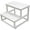 White, variant on Step Stool, Bedside Steps for High Beds with Round Corners, 2 Steps Footstool for Adults, Metal and Wood Stepping Stool for Kitchen Bedroom, Load 500 LB, Black