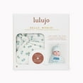 thumbnail image 3 of Lulujo Baby Hello World Newborn Bamboo Hat and Swaddle Blanket Set, 3 of 6
