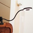 thumbnail image 3 of Clip on Lamp Reading Light USB LED Desk Clamp Lamp, 360 Degree Flexible Neck, White / 3-Color Light, for Desk Computer Office (Silver-white light), 3 of 5