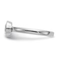 thumbnail image 3 of 14K White Gold mounting Ring Band Only Round Bezel Solitaire Engagement, Size 8, 3 of 7