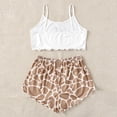 thumbnail image 5 of BOOMNY Womens Pajamas Set Sleeveless Pjs Crop Tops Shorts Sleepwewar Pyjamas Graphic Soft Cozy Homewear Loungewear Sets, 5 of 7