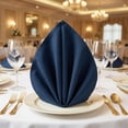 thumbnail image 2 of REGALWOVEN Set of 6 Cloth Napkins, Polyester Washable and Reusable Table Dinner Napkins for Home, Restaurant, Weddings and Event Navy Blue 16x16inch, 2 of 6