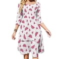 thumbnail image 2 of Robe Évasée Col Carré Élégante Mode Féminine Imprimée Abstraite Bébé Mignonne, 2 of 5
