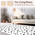 thumbnail image 2 of ODIKA 6' Machine Washable Non-Slip Area Rug, Modern Dotted Monochrome Speckled Contemporary Accent High Traffic Rug, White, 306934, 2 of 7