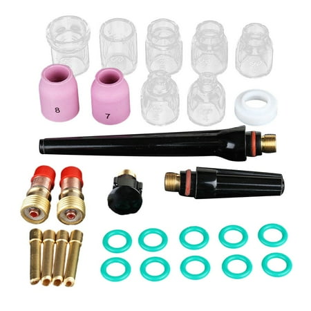 

29pcs TIG Welding Torch Stubby Saver Gas Lens Cup Kit For WP-17/18/26