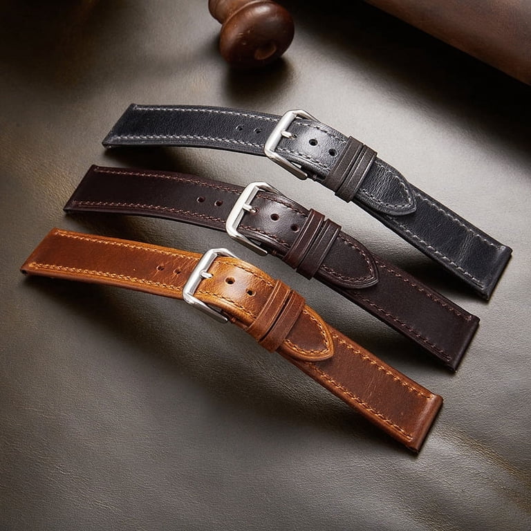 Wristwatch Bands Italian Leather Strap Vintage Oil Wax  display picture 3