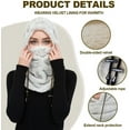thumbnail image 2 of Hood Ski Mask,Winter Fleece Hood Ski Mask for Women Men,Drawstring Face Cover Hat Coldproof Warm Cap Scarf, 2 of 10