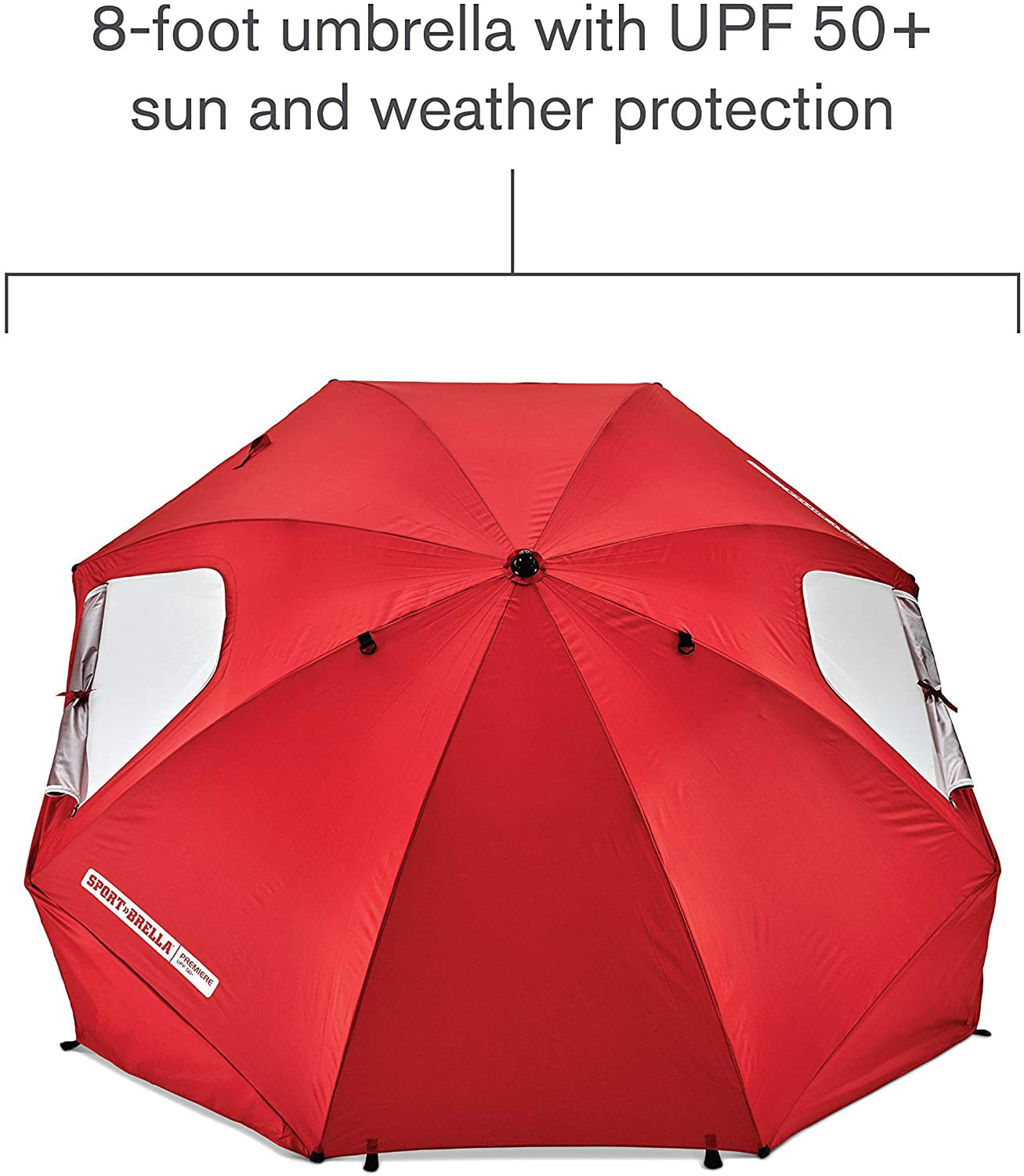 Sport-Brella Premiere UPF 50+ Umbrella Shelter for Sun and Rain Protection  (8-Foot)
