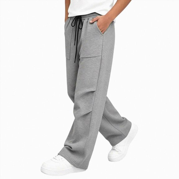 JUMEYU Toddler Sweatpants Boys Boys Sweatpants Active Performance Boys Joggers Athletic Pants for Kids 5T 6T (Light Gray,5-6 Years)