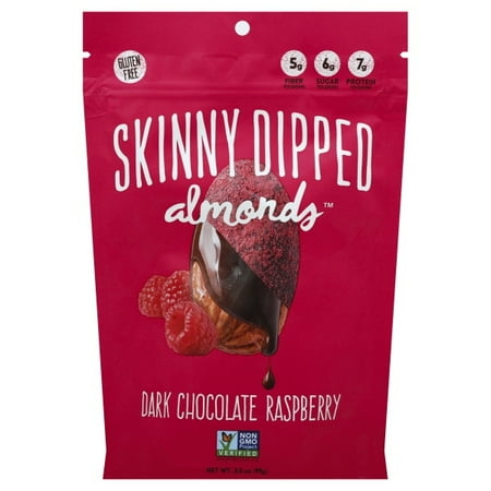 Almonds, dark chocolate raspberry by Skinny Dipped