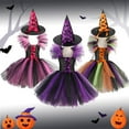thumbnail image 5 of CHOYURME CHONYURM Girls Halloween Witch Costume with Witch Hat and Magic Brooms for 2-12 Years, 5 of 7