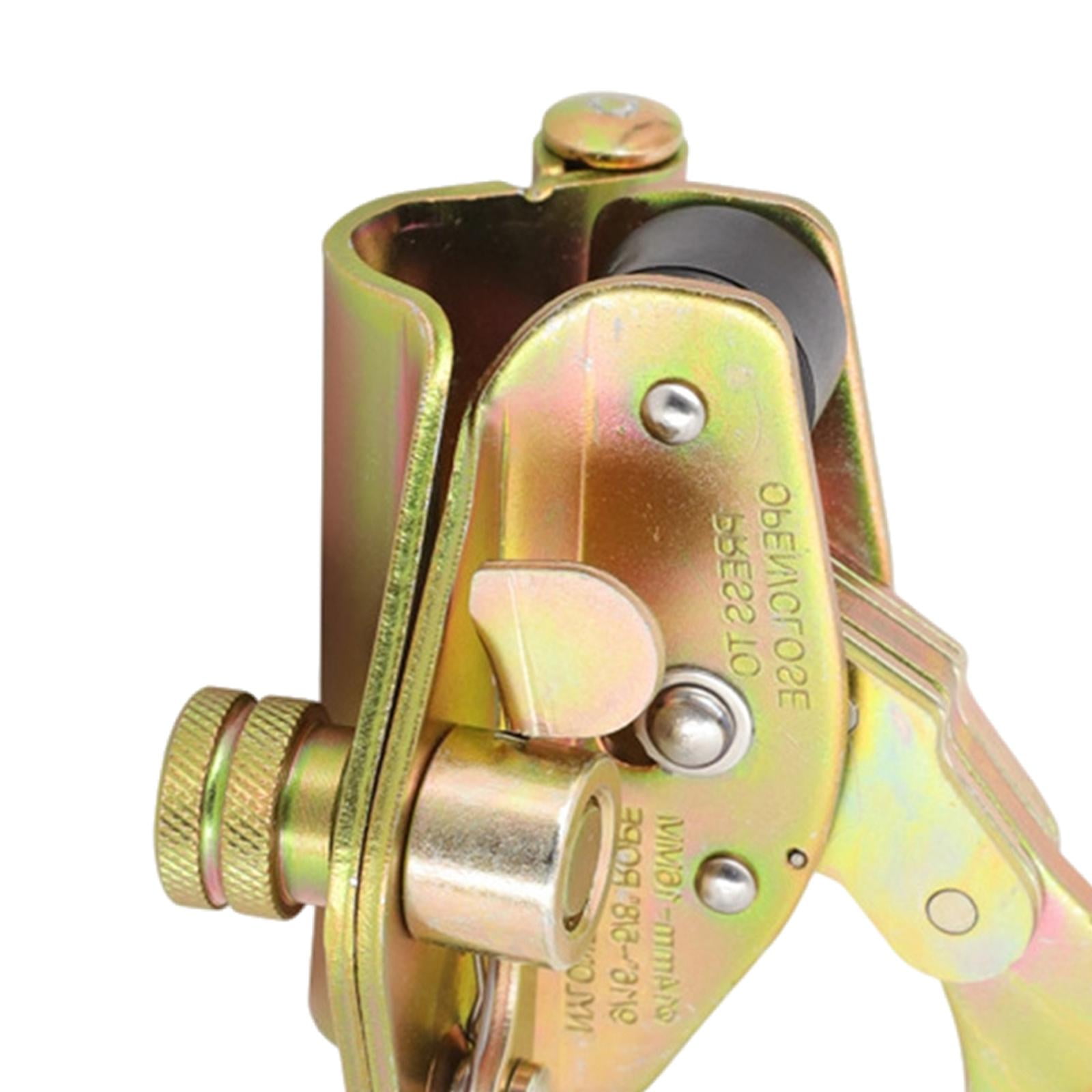 Wswqop Rope Grab Fall Arrester Protection Stopper Sturdy Arrest Ascender Rope Protector Gold Color