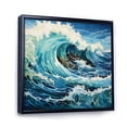 thumbnail image 2 of Designart "Of Wonder Coastal waves Waves painting VII" Nautical & Beach Floater Framed Wall Decor, 2 of 7