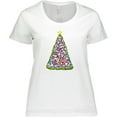 thumbnail image 3 of Inktastic Christmas Tree of Lights Women's Plus Size T-Shirt, 3 of 5