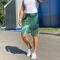 thumbnail image 6 of Naloa Green And Gold Marble Men's Short Pajama Pants, Pj Shorts, Lounge Comfort Shorts-X-Large, 6 of 6