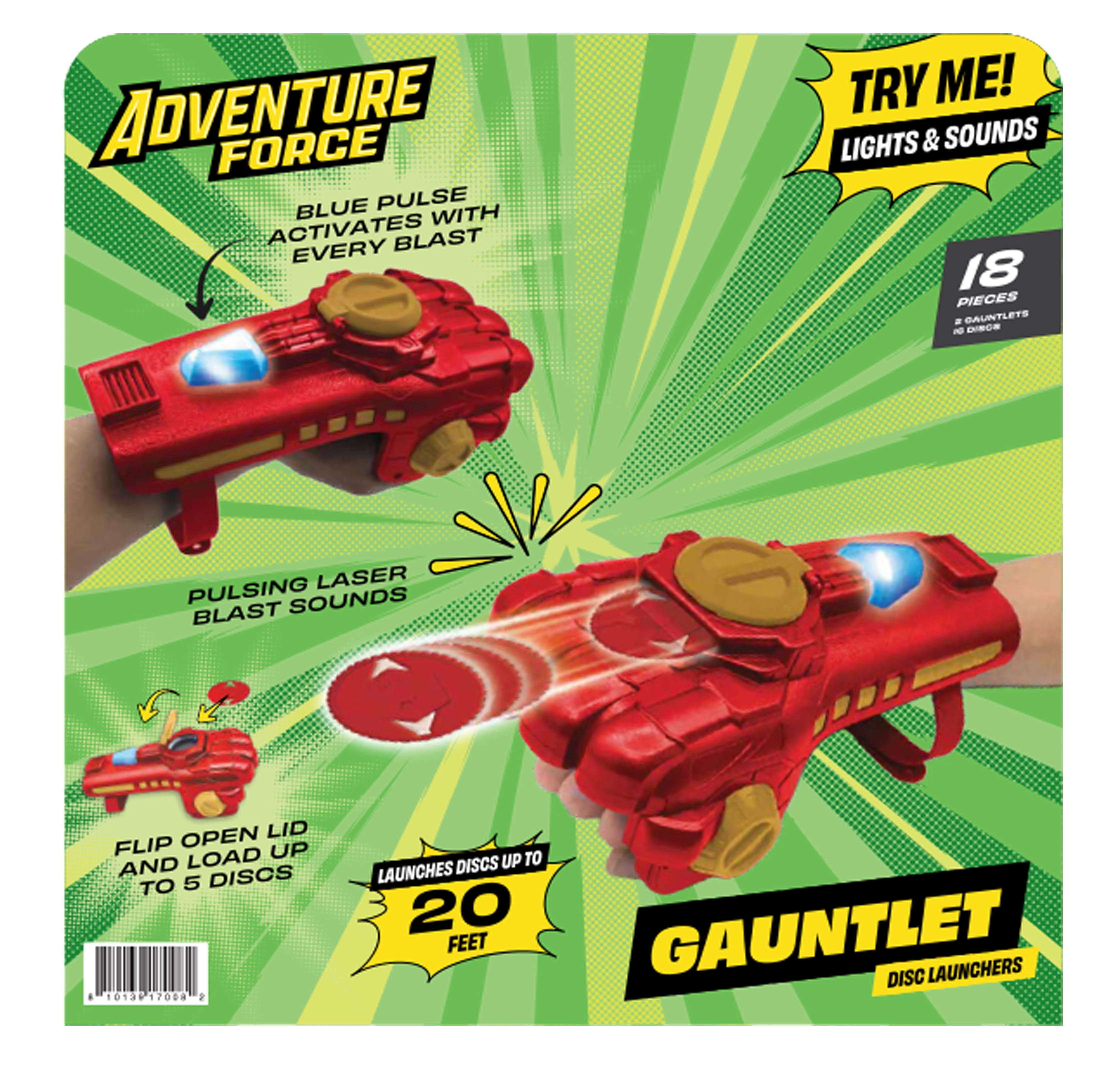 Adventure Force Gauntlet Disc Launcher Toy for Indoor and Outdoor Play