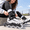 Black & White-Medium - Big Kid (1-4 US), variant on Inline Skates For And 4 Sizes Adjustable Roller With Full Light Up Wheels Women Men Durable Outer Shell 4-12 Adults