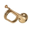 thumbnail image 4 of PEPISKY Muslady B Flat Bugle Call Trumpet Brass Cavalry Horn with Mouthpiece for School Band Cavalry Military Orchestra, 4 of 7