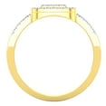 thumbnail image 3 of Dazzlingrock Collection Round White Diamond Square Frame Cluster Engagement Ring for Women (0.15 ctw, Color I-J, Clarity I1-I2) in 14K Yellow Gold, Size 4.5, 3 of 6