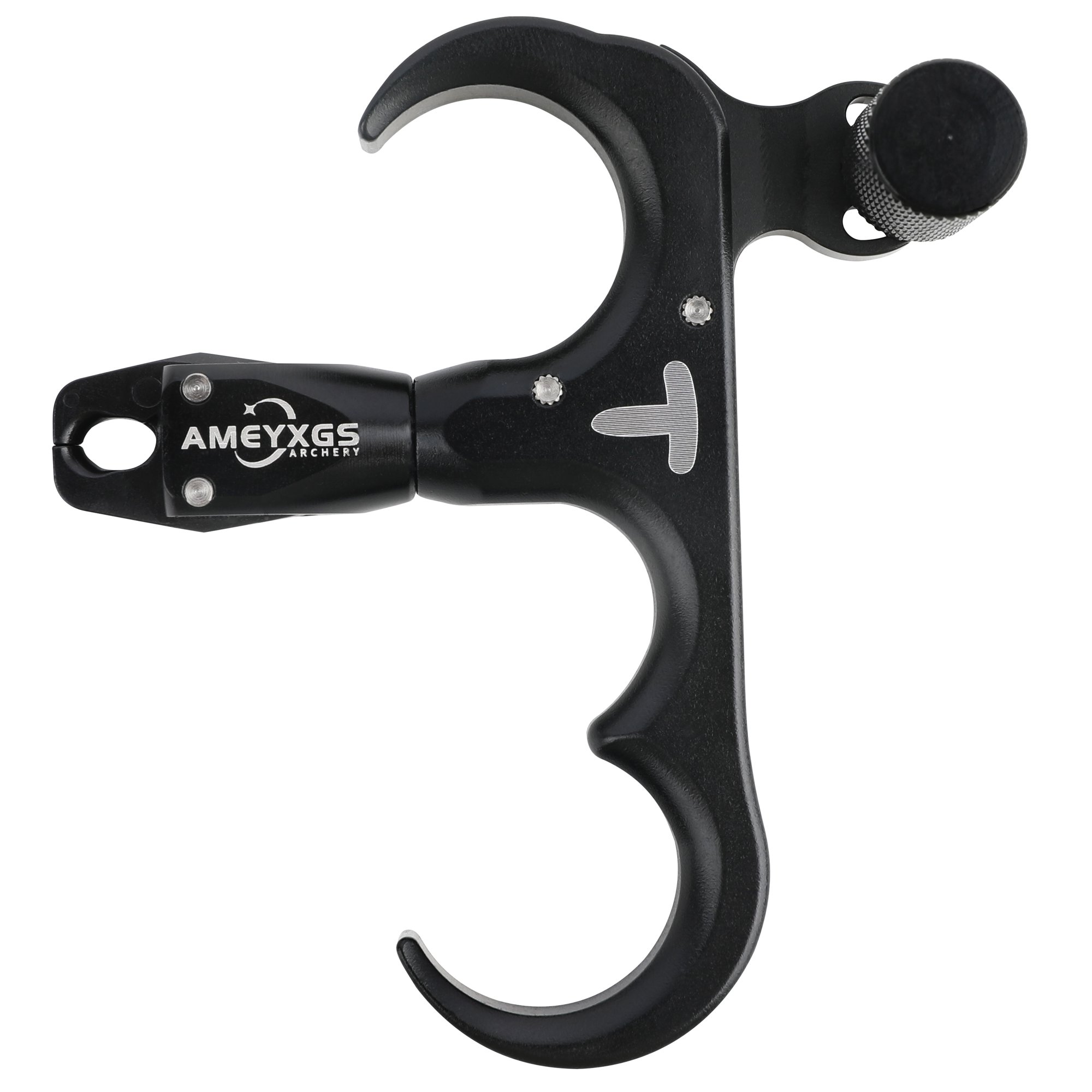 Black Aluminum Archery Release Aid 360° Rotatable Ambidextrous Thumb Trigger for Compound Bow