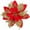 Red-Gold, variant on 24 Pack Artificial Christmas Flowers, Xmas Glitter Poinsettia 5.5 inch Artificial Flowers Christmas Tree Decorations Clearance Ornaments with Clips