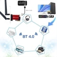 thumbnail image 4 of Tarjeta Adaptadora de Red Inalámbrica PCI-e AC1200M WiFi 5, Bluetooth 4.0, Banda Dual, 2,4 G/5 GHz, 802.11AC, para Ordenador Portátil y de Escritorio., 4 of 5