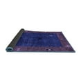 thumbnail image 2 of Ahgly Company Indoor Round Abstract Blue Modern Area Rugs, 4' Round, 2 of 4