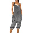 thumbnail image 1 of WILLBEST Jeans pour Femmes Combinaison d'Été Décontractée Sans Manches Imprimée Confortable avec Poches, 1 of 4