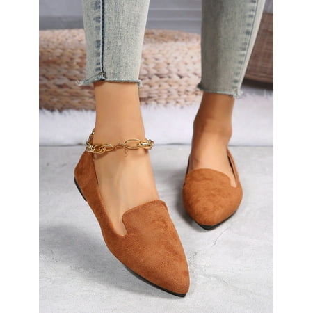 

ASWMXR Elegant Loafer Shoes For Women Leopard Pattern Pattern Faux Suede Flats